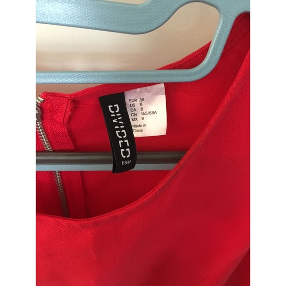 H&M Red Divided Dress w/ Cutout Waist - Picture 4 of 4